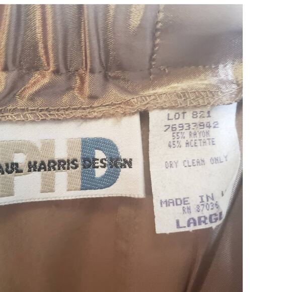 Paul Harris Design vintage long satin embroidered skirt Sz Large - Picture 6 of 12